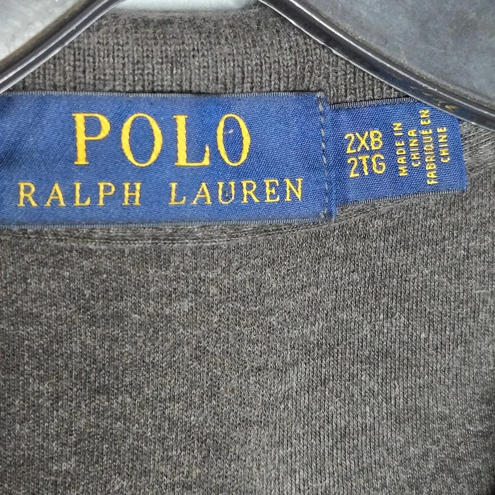 Polo Ralph Lauren Big & Tall 2XB Charcoal Grey Short Sleeve Polo Shirt Red Pony